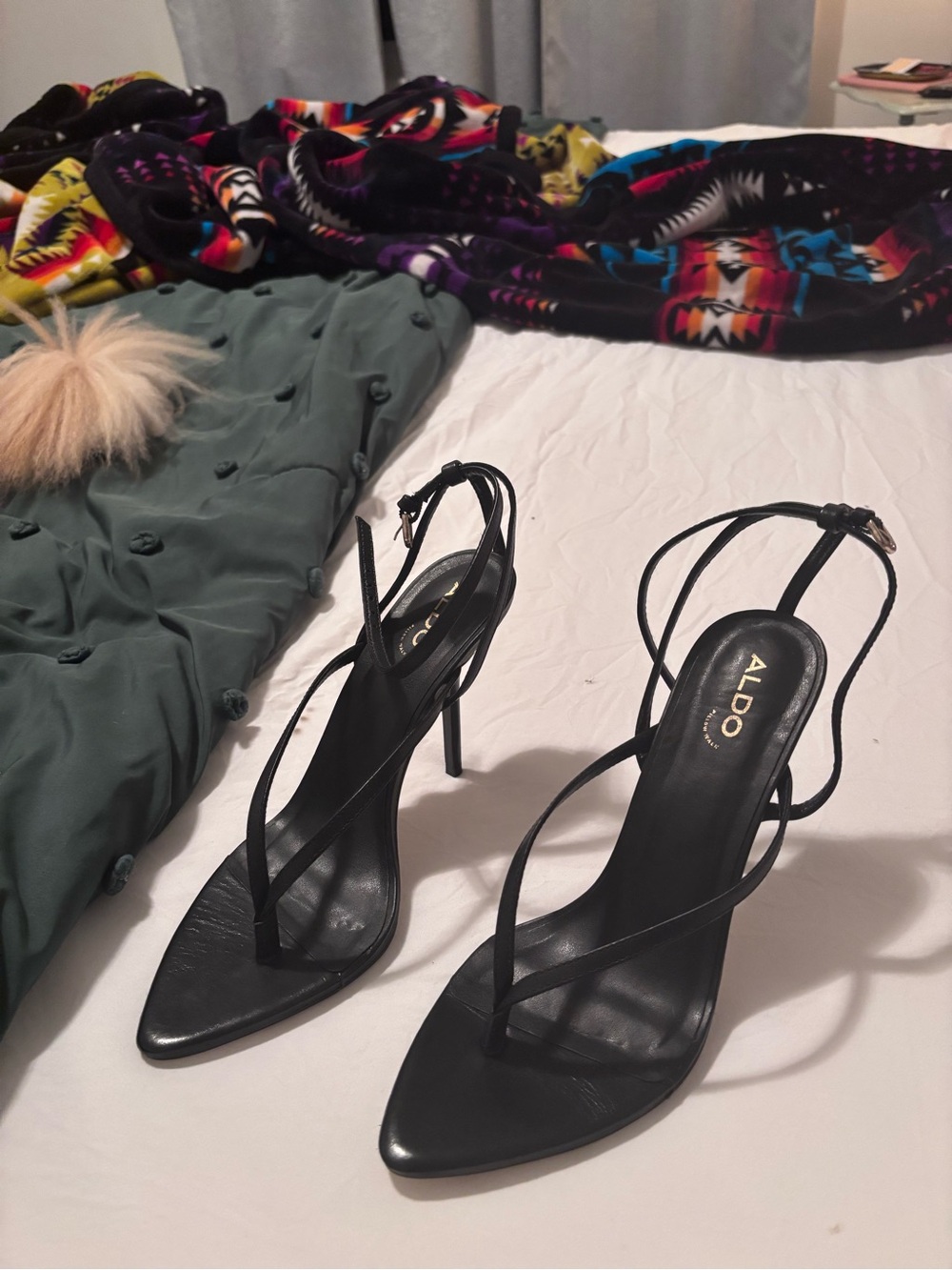 ALDO Black Strappy Stiletto Heels
